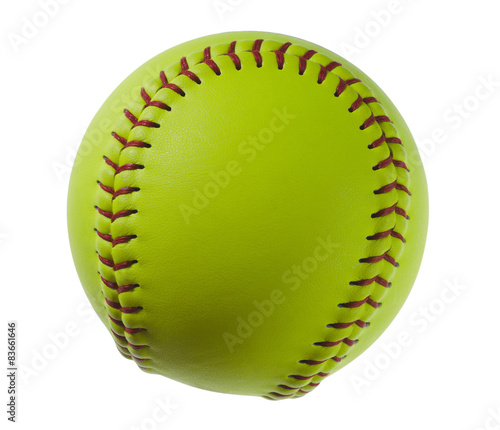 Softball on white background. Isolated.