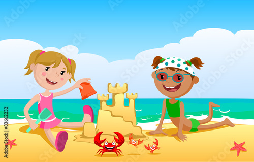 Children on the beach 