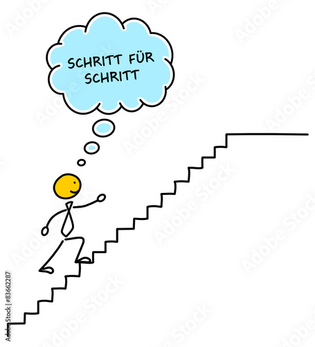 Strichmännchen Treppe Weg