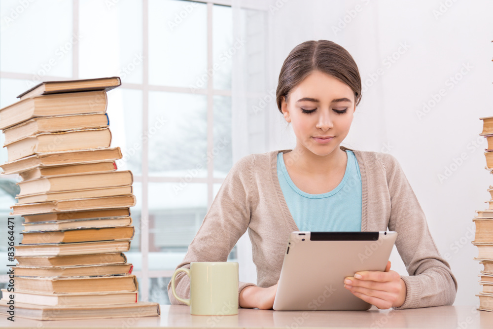 Fototapeta premium Concept for teenagers in library