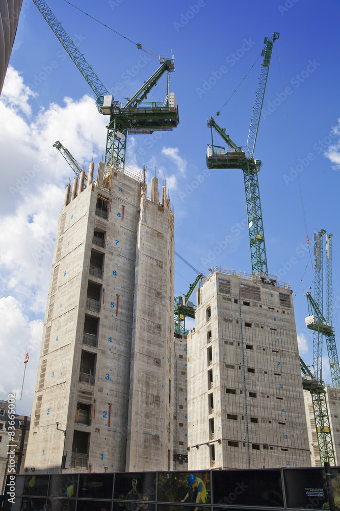 LONDON, UK - JULY 03, 2014: Big building site