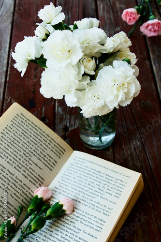 Books and flowers