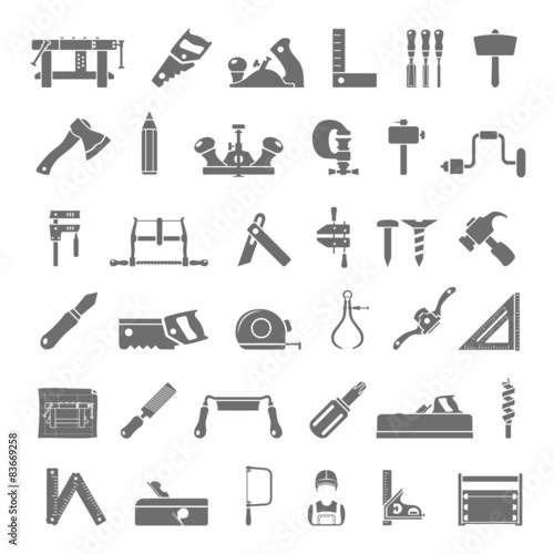 Black Icons - Traditional Woodworking Tools