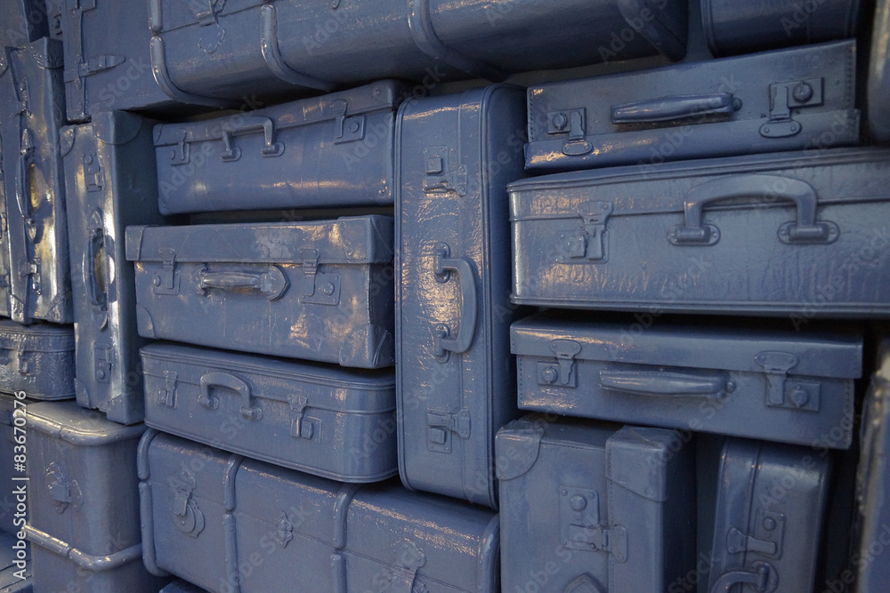 blaue Koffer