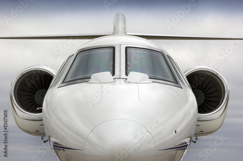 Graphic nose on perspective of  business or private jet