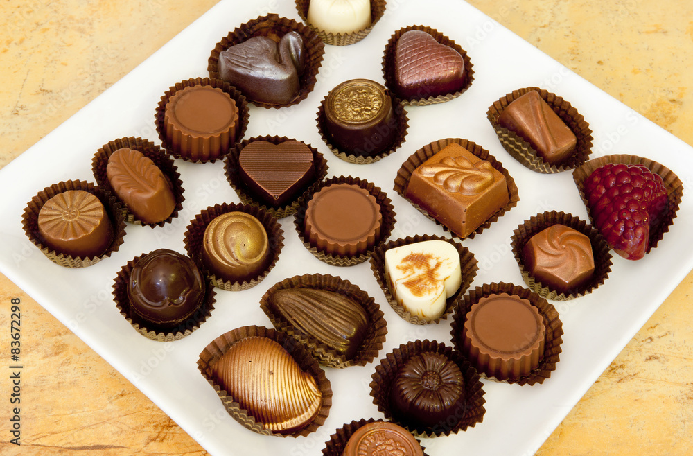 Assorted chocolate candies Assorted chocolate candies