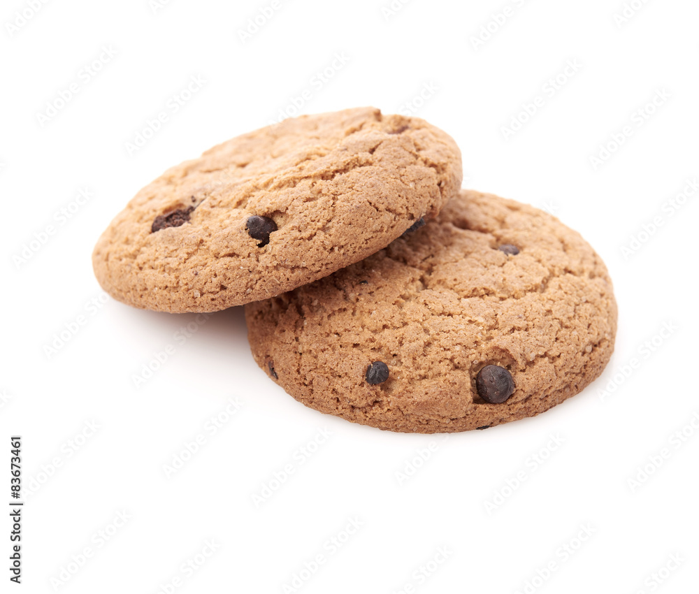 oat cookies on white background oat cookies on white background