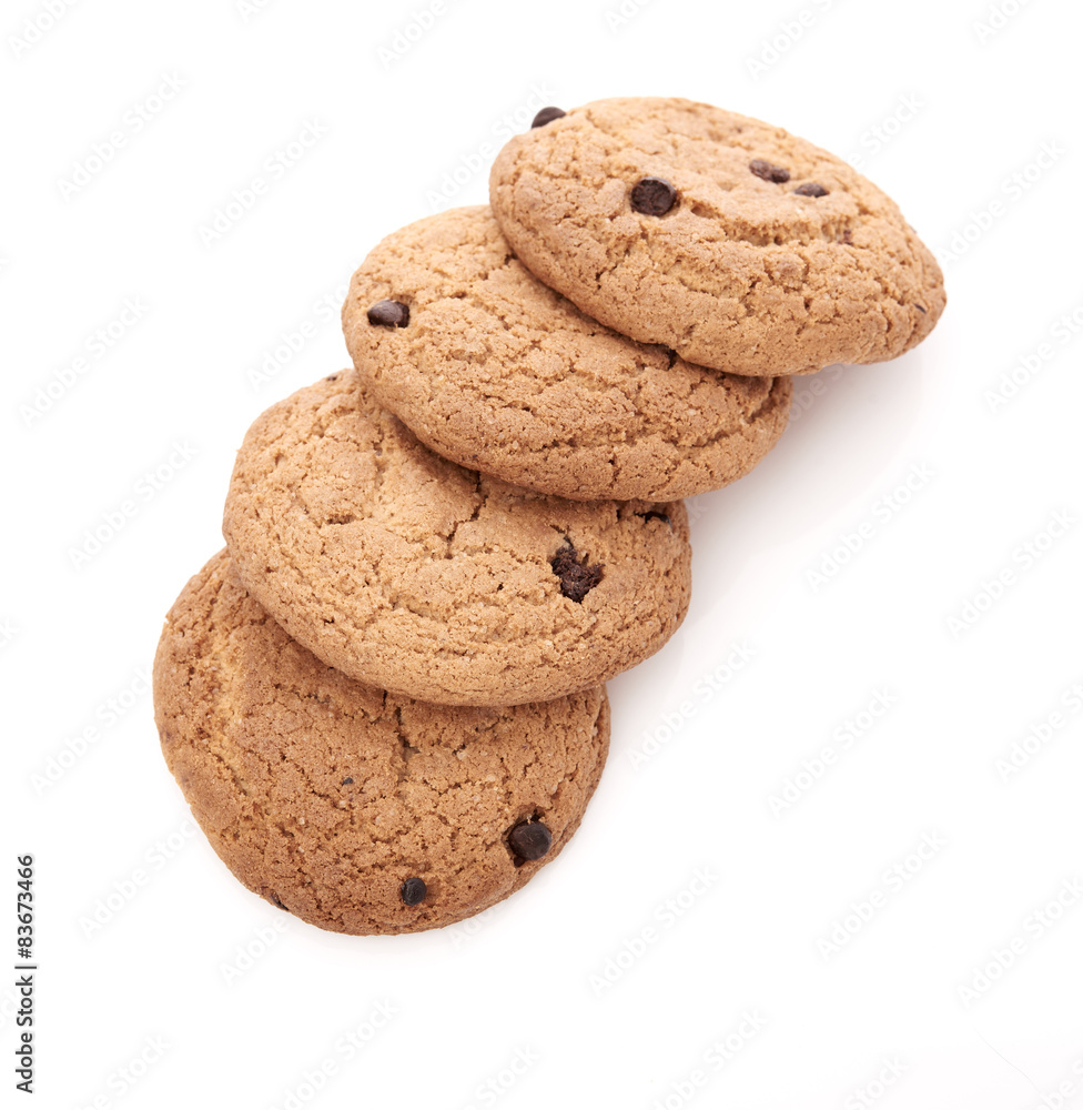 oat cookies on white background oat cookies on white background