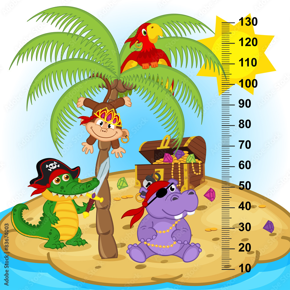 palm tree height measure (in original proportions 1:4)