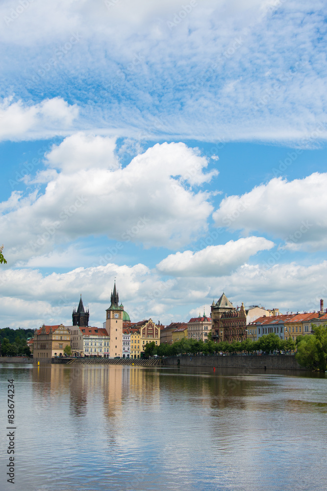 View of Vltava river in Prague