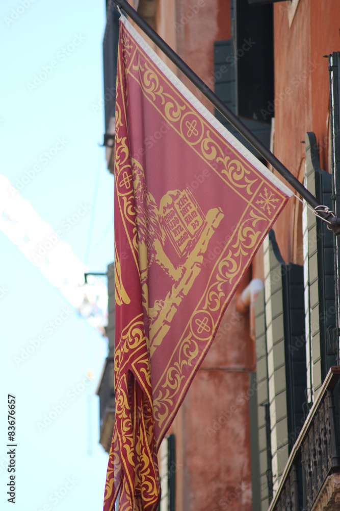 Obraz premium Flag and emblem of the Venice