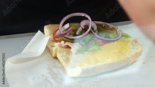 Closeup tuna sandwich