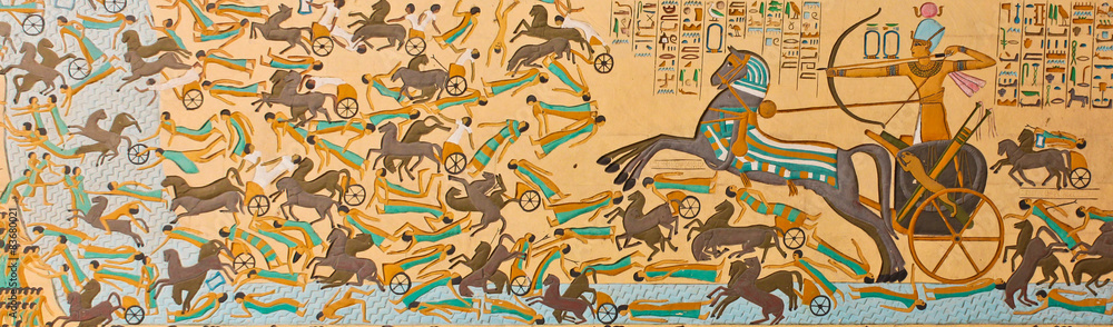Obraz premium Pharaonic Art/Ancient Egyptians hieroglyphic carving & paintings