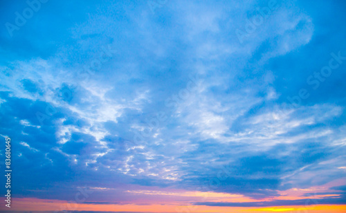 sky with clouds and sun