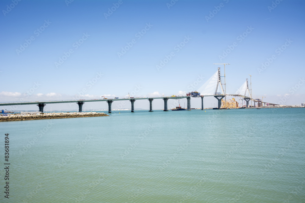 Construction of the new bridge in Cadiz, Spain Construction of the new bridge in Cadiz, Spain