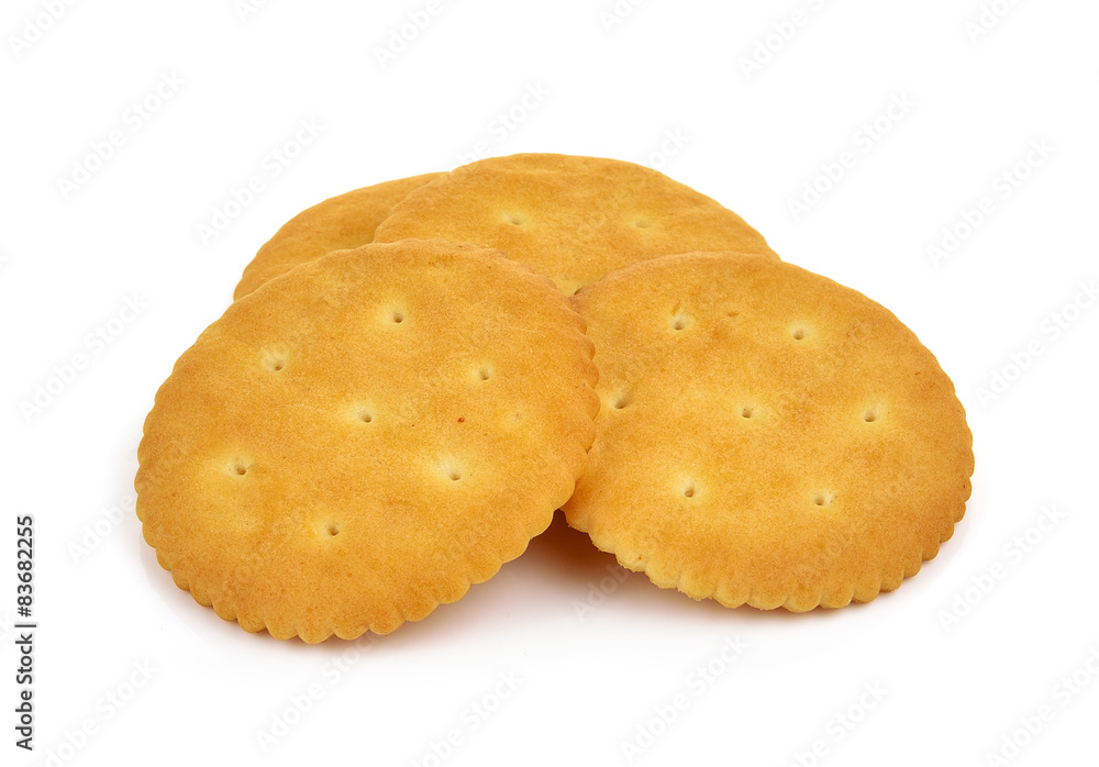 Cracker isolated on a over white background Cracker isolated on a over white background