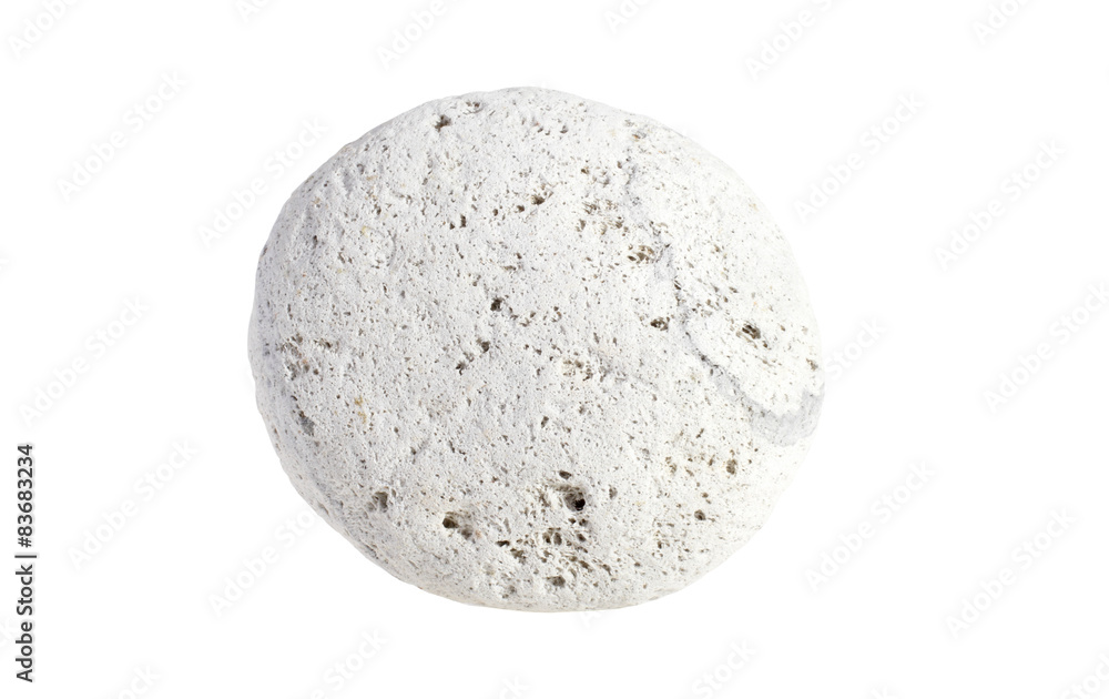 round pumice stone isolated on white background round pumice stone isolated on white background