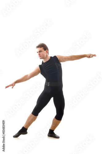 Dancer isolated on the white background