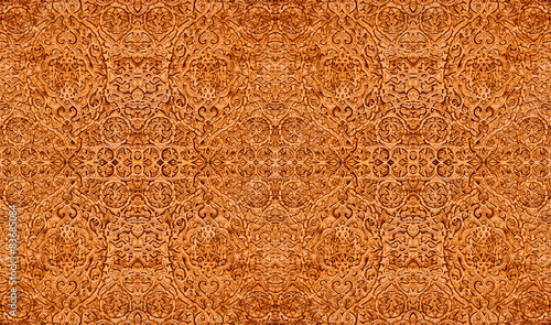 colored arabian ornamental carvings