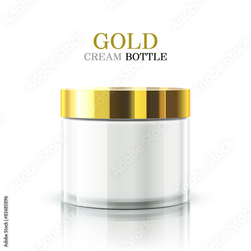 gold cream bottle package