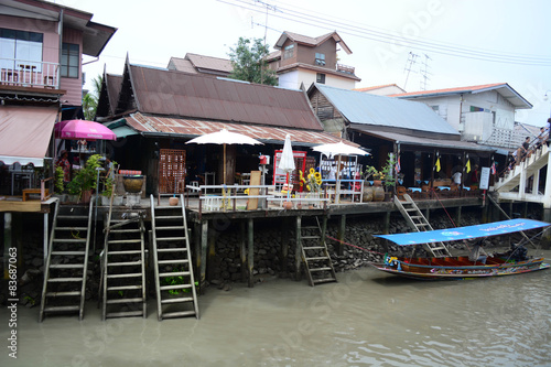 Wallpaper Mural house and canal in Thailand Torontodigital.ca