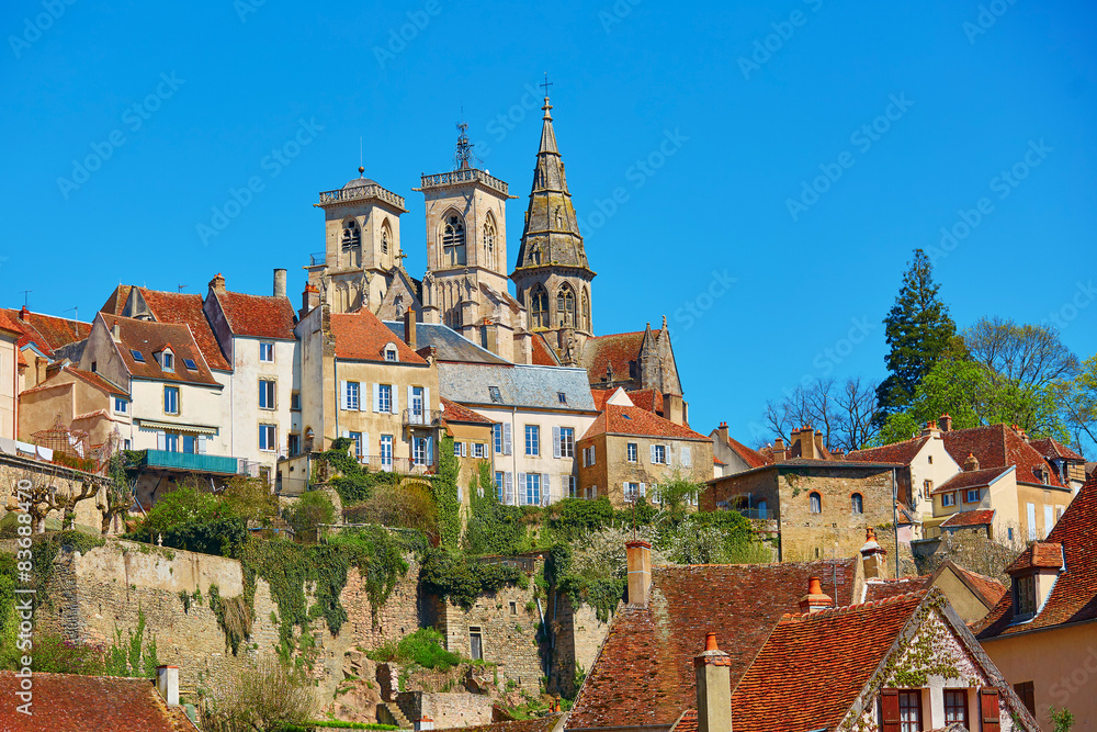 Semur-en-Auxois, a village in Burgundy, France
