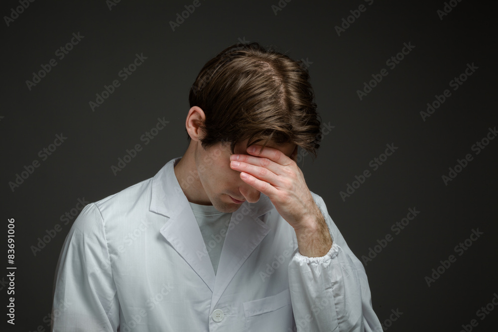 Model hiding face shame Model hiding face shame