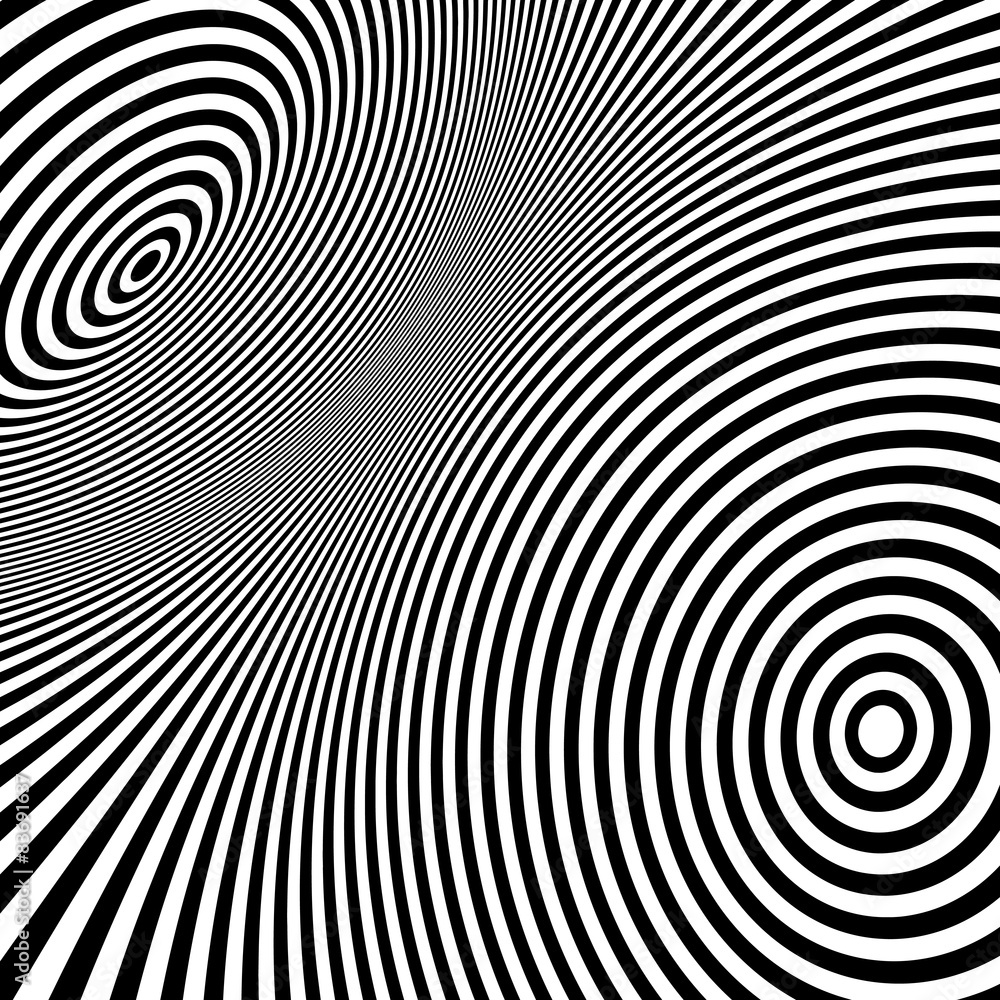 Pattern with optical illusion. Black and white background. Pattern with optical illusion. Black and white background.