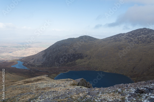 Hiking on Carrantuohill,Macgillycuddys Reeks,Irland photo