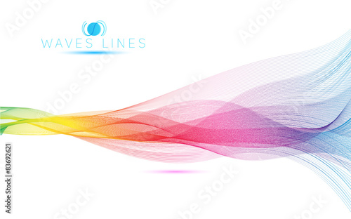 great rainbow waves colorful gradient light blend line