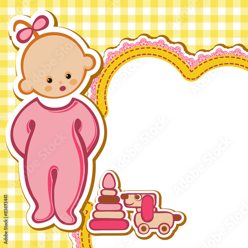 Template Birthday card For baby 