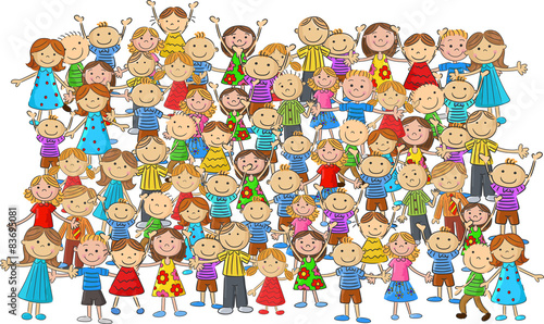 Crowd of children