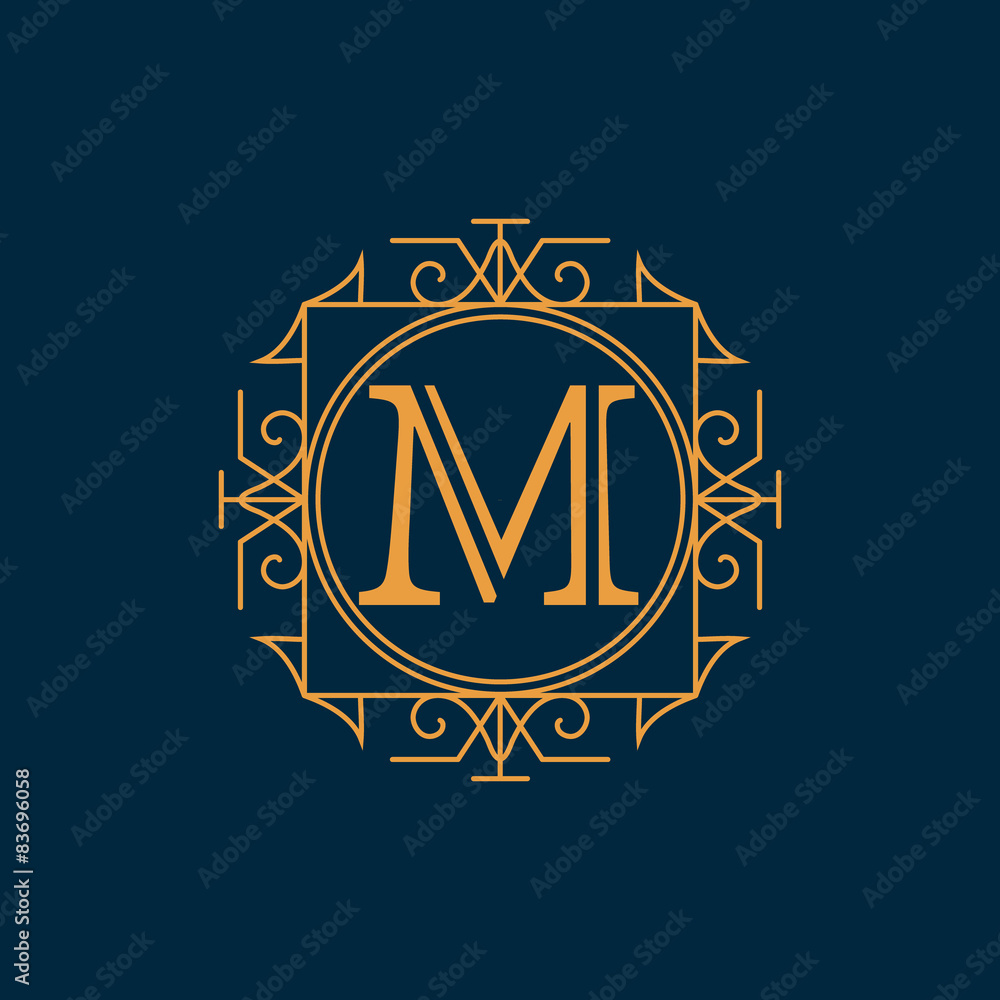 Monogram design elements, graceful template. Elegant line art Monogram design elements, graceful template. Elegant line art