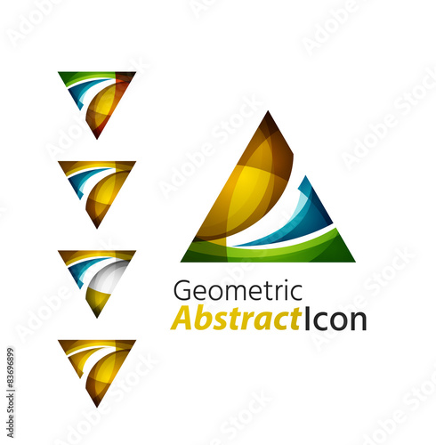Free Download Set of abstract geometric company logo triangle, arrow - GFXLoad