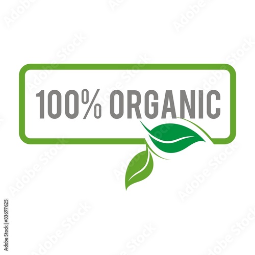 100Organic logo vector leaf tree symbol