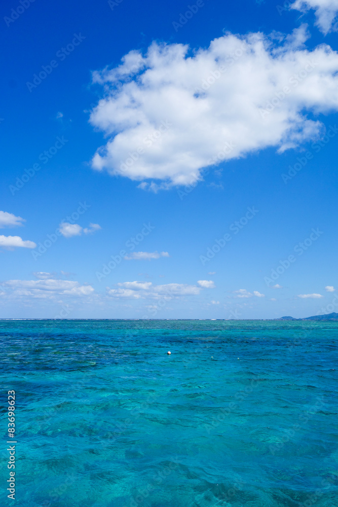 Obraz premium 沖縄県 小浜島、嘉弥真島近くの海