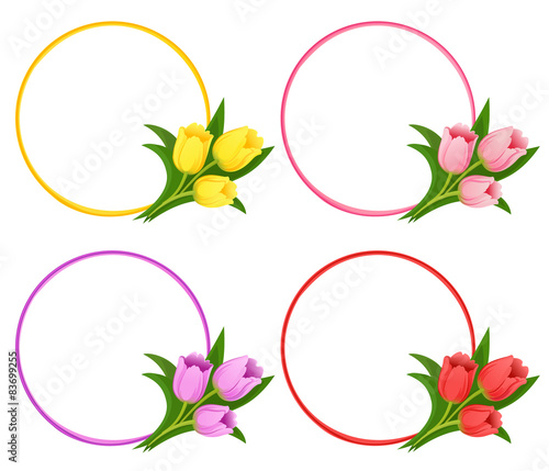 Set of tulips