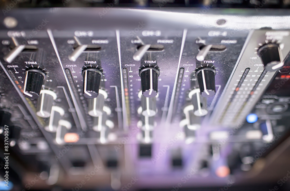 Mixing Console at the night club Mixing Console at the night club