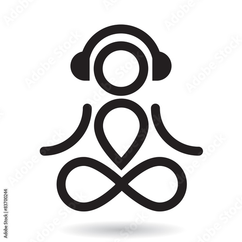 Yogi and headphones icon