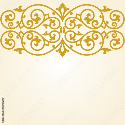Russian traditional carving ornament. 