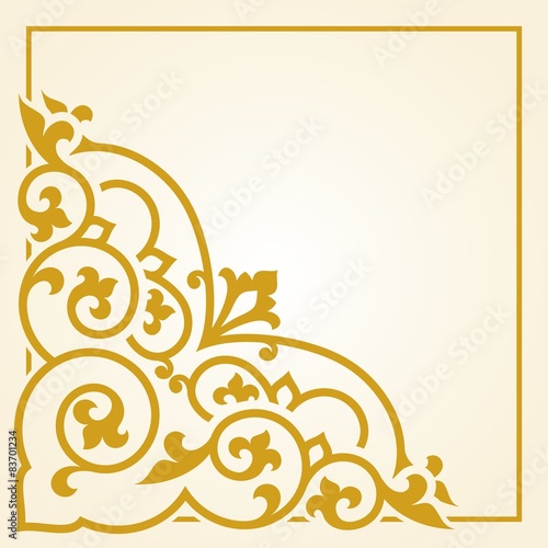 Russian traditional carving ornament. 