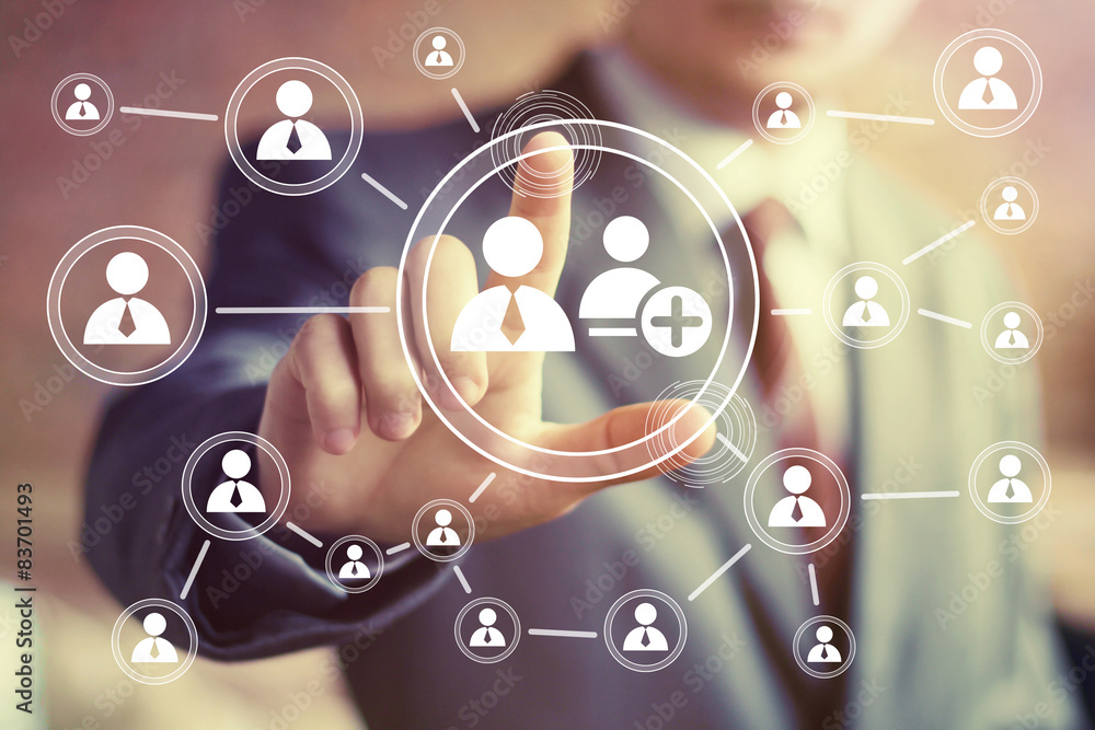 Social Network Interface businessman icon web Social Network Interface businessman icon web