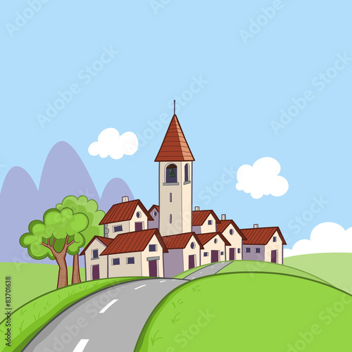Pequeña villa o pueblo 