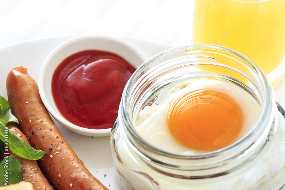 Coddled Egg in a jar for breakfast Coddled Egg in a jar for breakfast