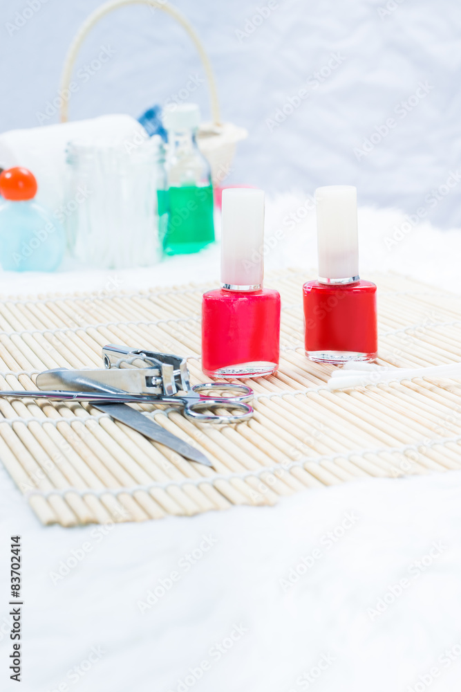 Pedicure set on the table