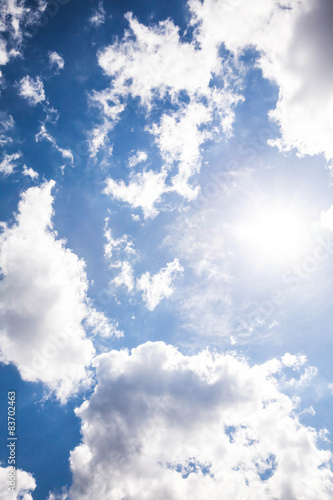 sunny sky background. Nature composition.