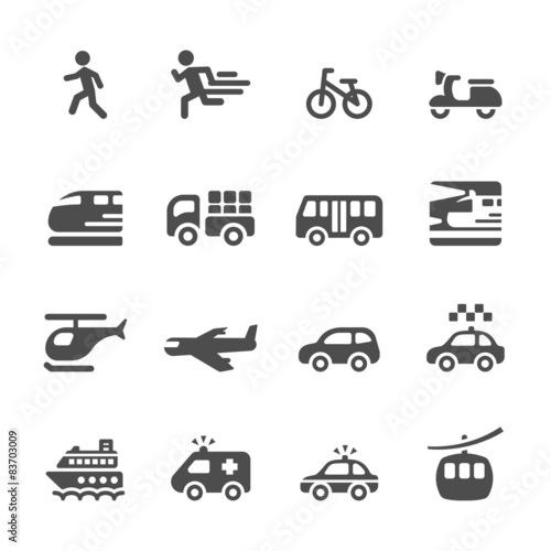 transportation and vehicles icon set 6, vector eps 10
