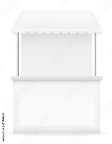 white stall vector illustration