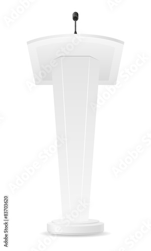 white tribune vector illustration