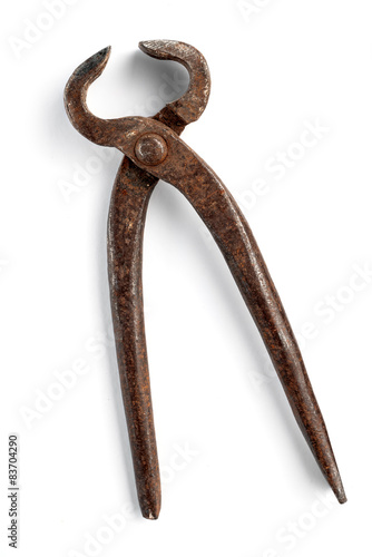 vintage pincers isolated